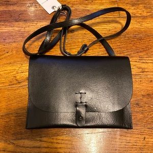 SOLD - Black Leather Crossbody